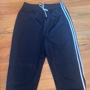 Black elastic waist track pants